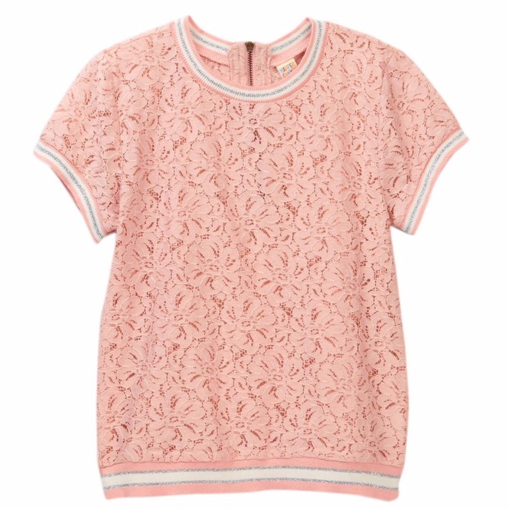 HARPER CANYON Lace Top Blouse Peach Girls Sz 5 NEW